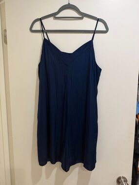 Navy Spaghetti Strap Slip- Romper